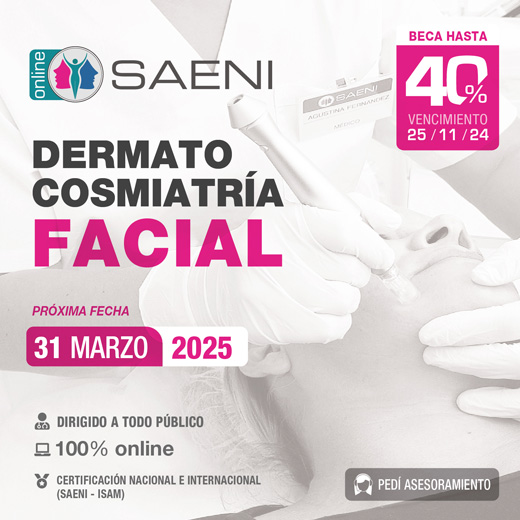 Curso online de Dermatocosmiatría Facial en SAENI